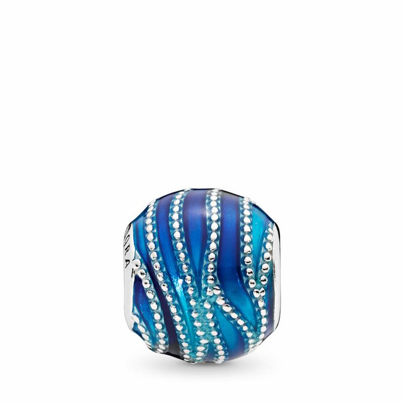 Pandora Blue Swirls Charm Online NZ, Sterling Silver (407931-AXZ)